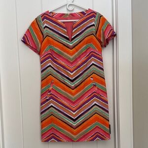 Trina Turk Multicolor Chevron Dress